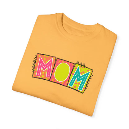 Mom Neon Blocks Short Sleeve Tee