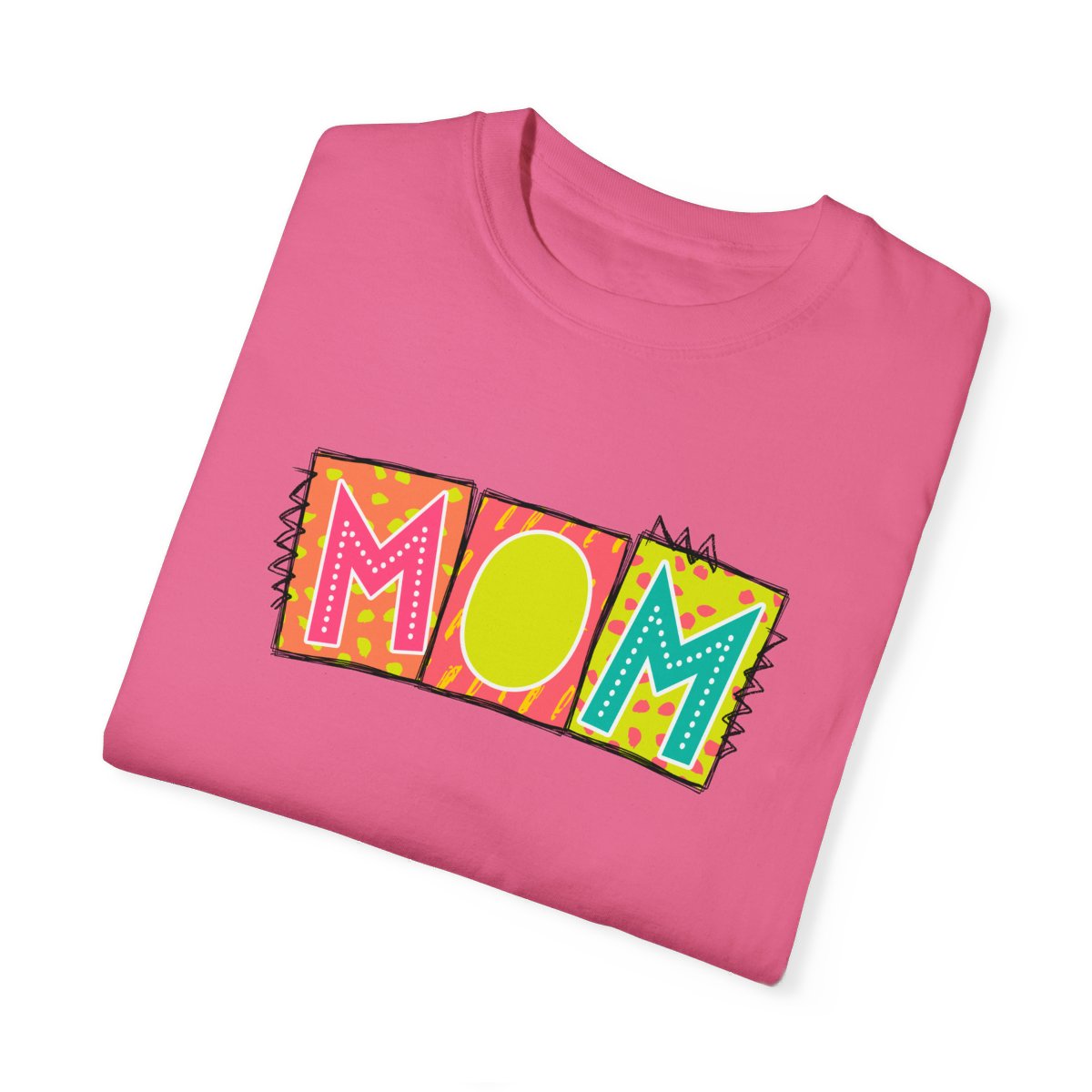 Mom Neon Blocks Short Sleeve Tee