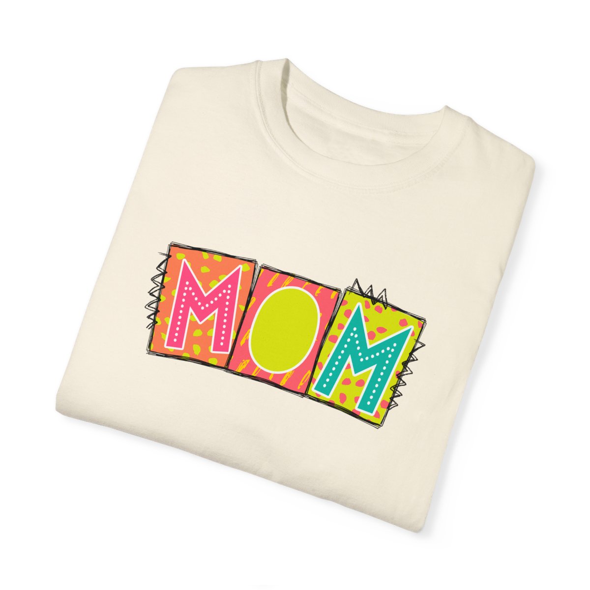 Mom Neon Blocks Short Sleeve Tee
