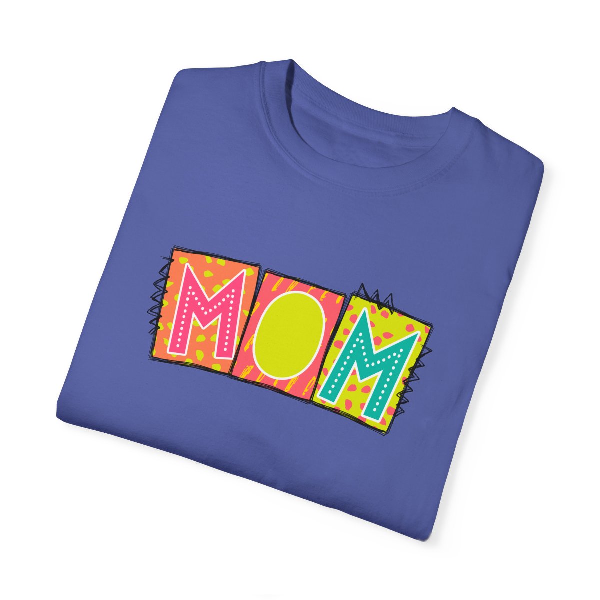 Mom Neon Blocks Short Sleeve Tee
