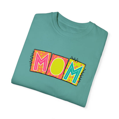 Mom Neon Blocks Short Sleeve Tee