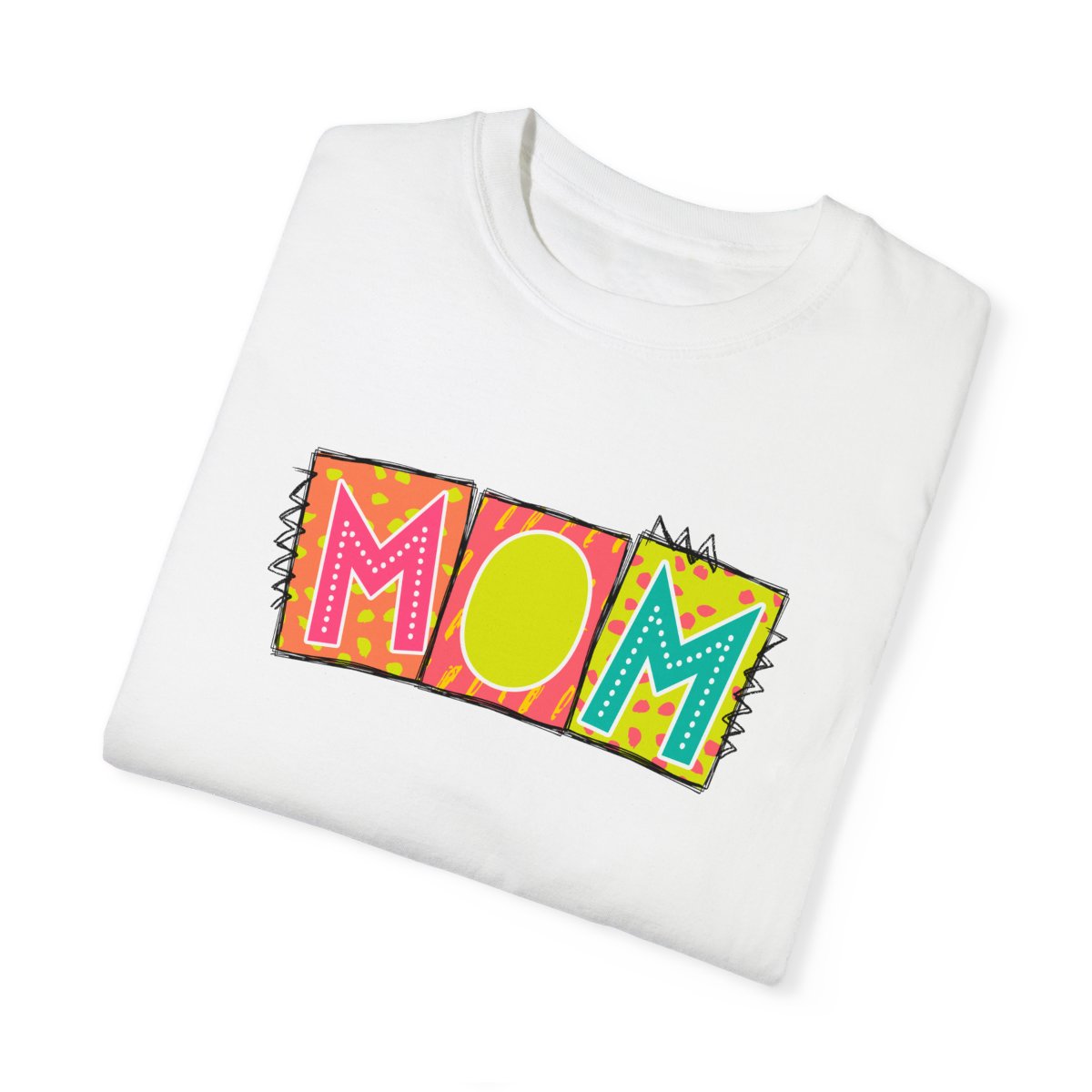 Mom Neon Blocks Short Sleeve Tee