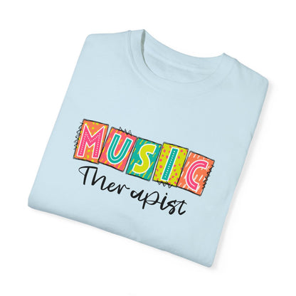 Music Therapist Neon Blocks Short Sleeve Tee