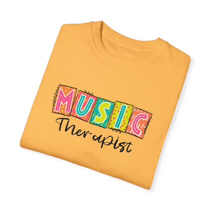 Music Therapist Neon Blocks Short Sleeve Tee