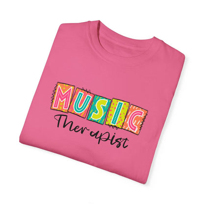 Music Therapist Neon Blocks Short Sleeve Tee