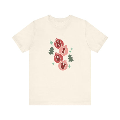 NICU Stacked Christmas Distressed Short Sleeve Tee
