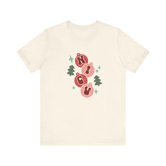 NICU Stacked Christmas Distressed Short Sleeve Tee