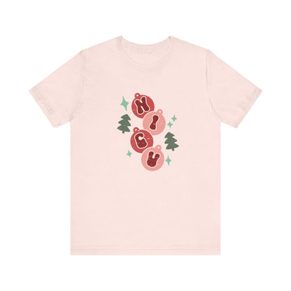 NICU Stacked Christmas Distressed Short Sleeve Tee