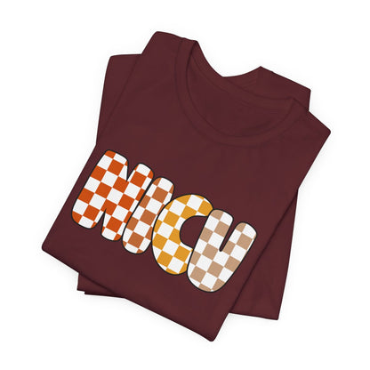 NICU Checkered Fall Short Sleeve Tee