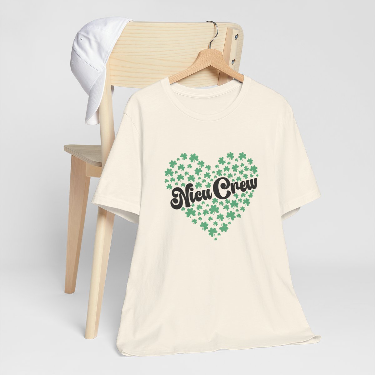 NICU Crew Shamrock Heart Short Sleeve Tee