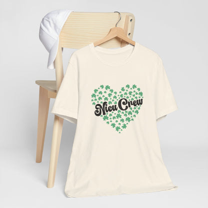 NICU Crew Shamrock Heart Short Sleeve Tee