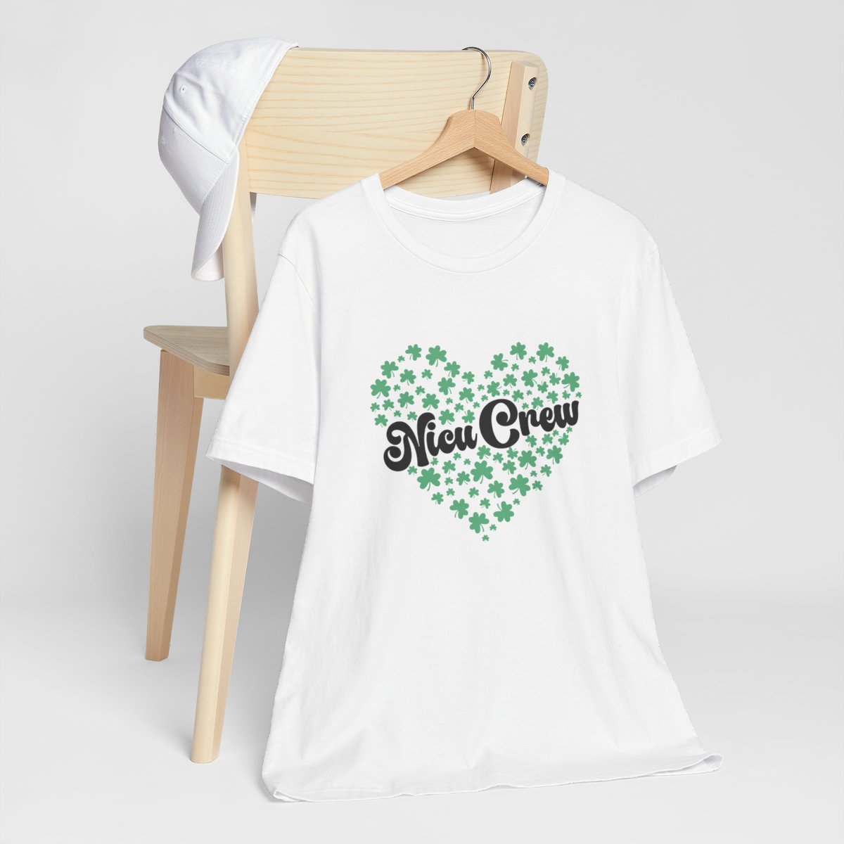 NICU Crew Shamrock Heart Short Sleeve Tee