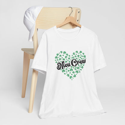 NICU Crew Shamrock Heart Short Sleeve Tee