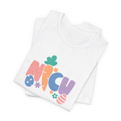 NICU Easter Carrot Distressed Short Sleeve Tee