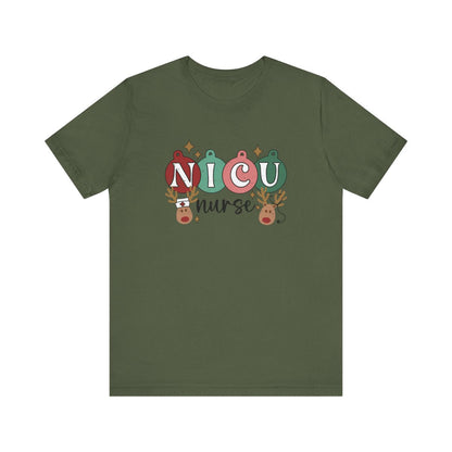 NICU Reindeer Distressed Short Sleeve Tee