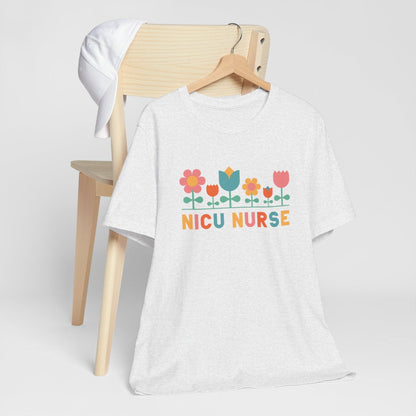 NICU Nurse Floral Short Sleeve Tee