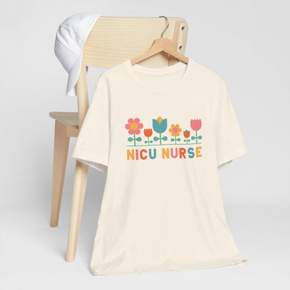 NICU Nurse Floral Short Sleeve Tee