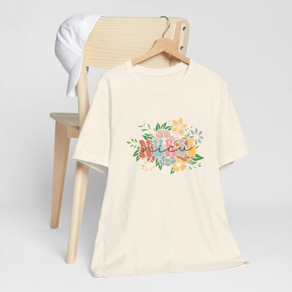 NICU Nurse Flower Short Sleeve Tee