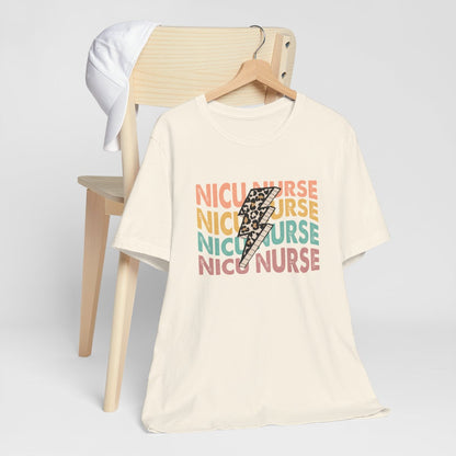 NICU Nurse Lightning Bolt Short Sleeve Tee