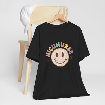 NICU Nurse Smiley Short Sleeve Tee