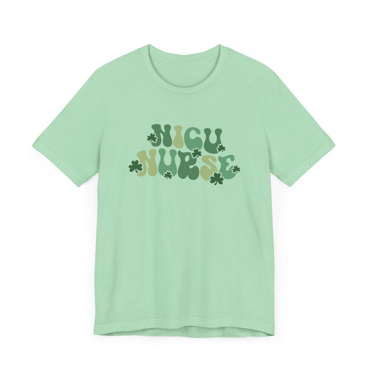NICU Nurse Shamrocks Short Sleeve Tee