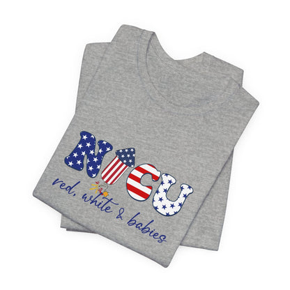 NICU Red White Babies Short Sleeve Tee