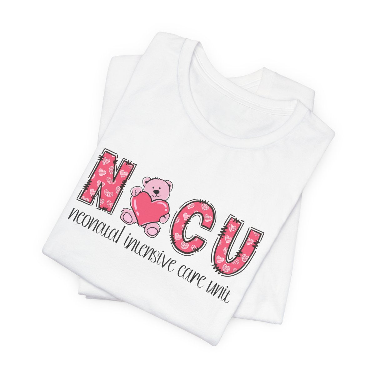 NICU Valentines Bear Short Sleeve Tee