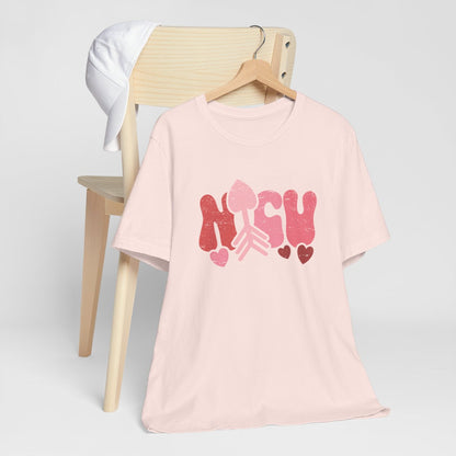 NICU Valentine Arrow Distressed Short Sleeve Tee