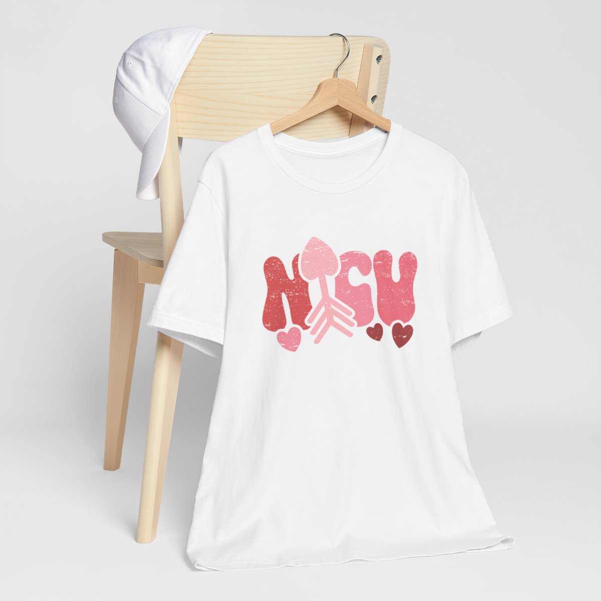 NICU Valentine Arrow Distressed Short Sleeve Tee