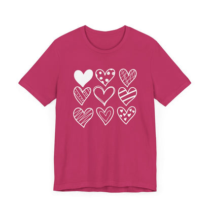 Valentine Nine Hearts Short Sleeve Tee