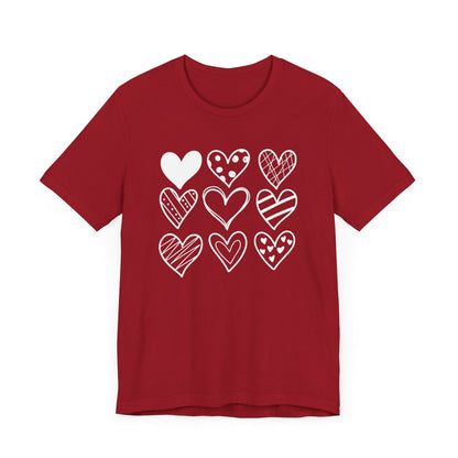 Valentine Nine Hearts Short Sleeve Tee