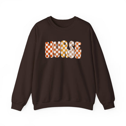 Nurse Checkered Fall Long Sleeve Sweatshirt