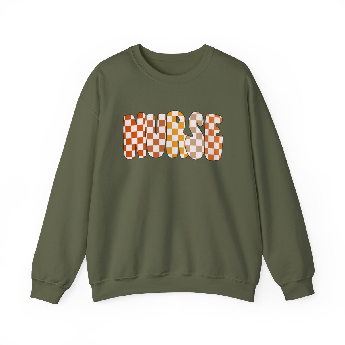 Nurse Checkered Fall Long Sleeve Sweatshirt
