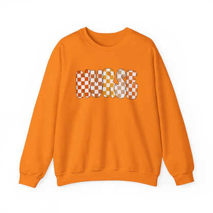 Nurse Checkered Fall Long Sleeve Sweatshirt