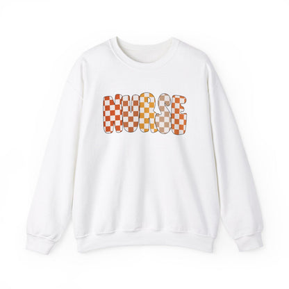 Nurse Checkered Fall Long Sleeve Sweatshirt
