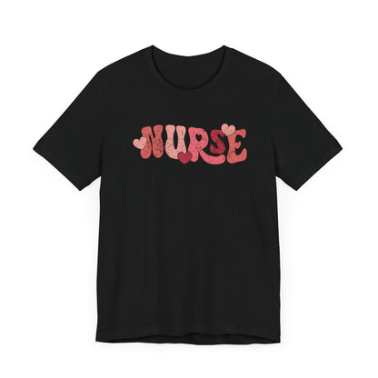 Nurse Hearts Distressed Short Sleeve Tee