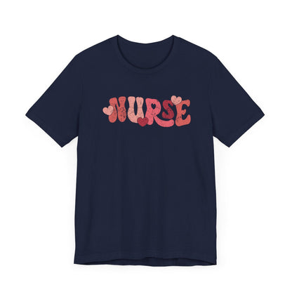 Nurse Hearts Distressed Short Sleeve Tee