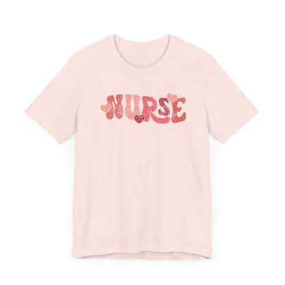 Nurse Hearts Distressed Short Sleeve Tee