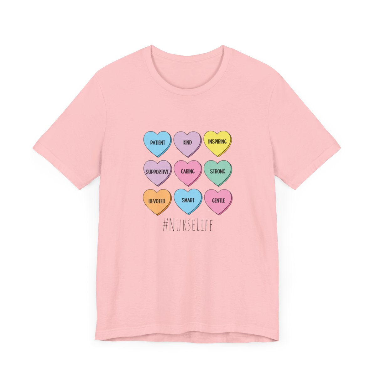 Nurse Life Candy Hearts Short Sleeve Tee