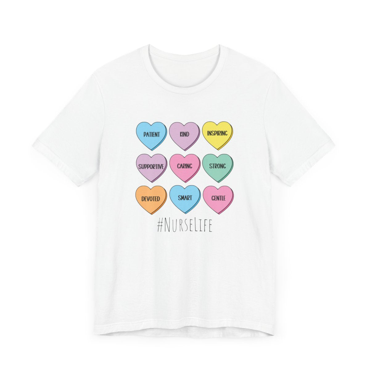Nurse Life Candy Hearts Short Sleeve Tee