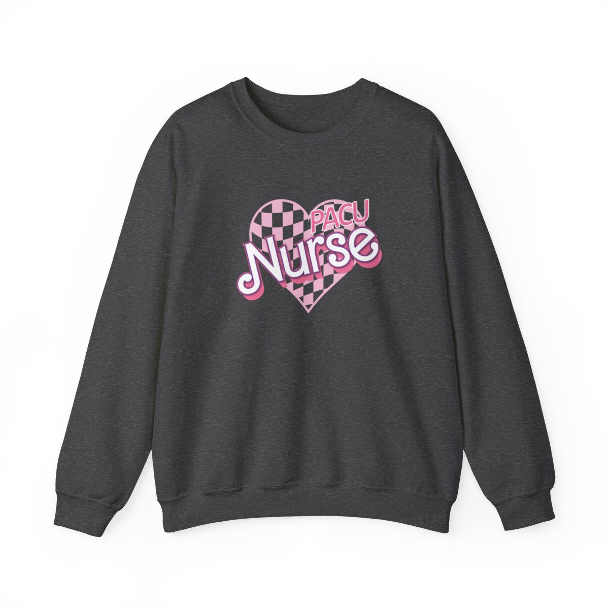 PACU Nurse Checkered Heart Long Sleeve Sweatshirt
