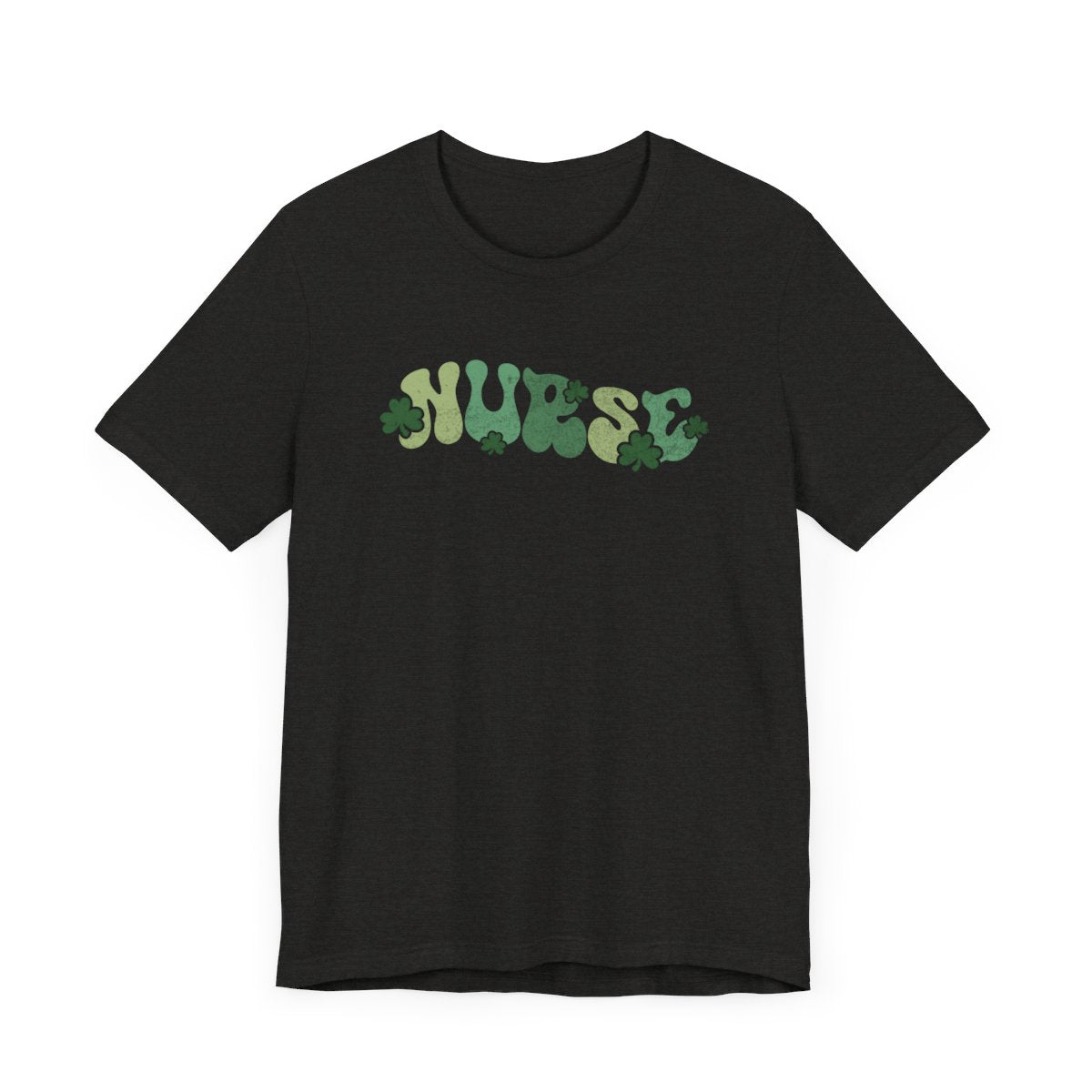 Nurse Shamrocks Distressed Short Sleeve Tee