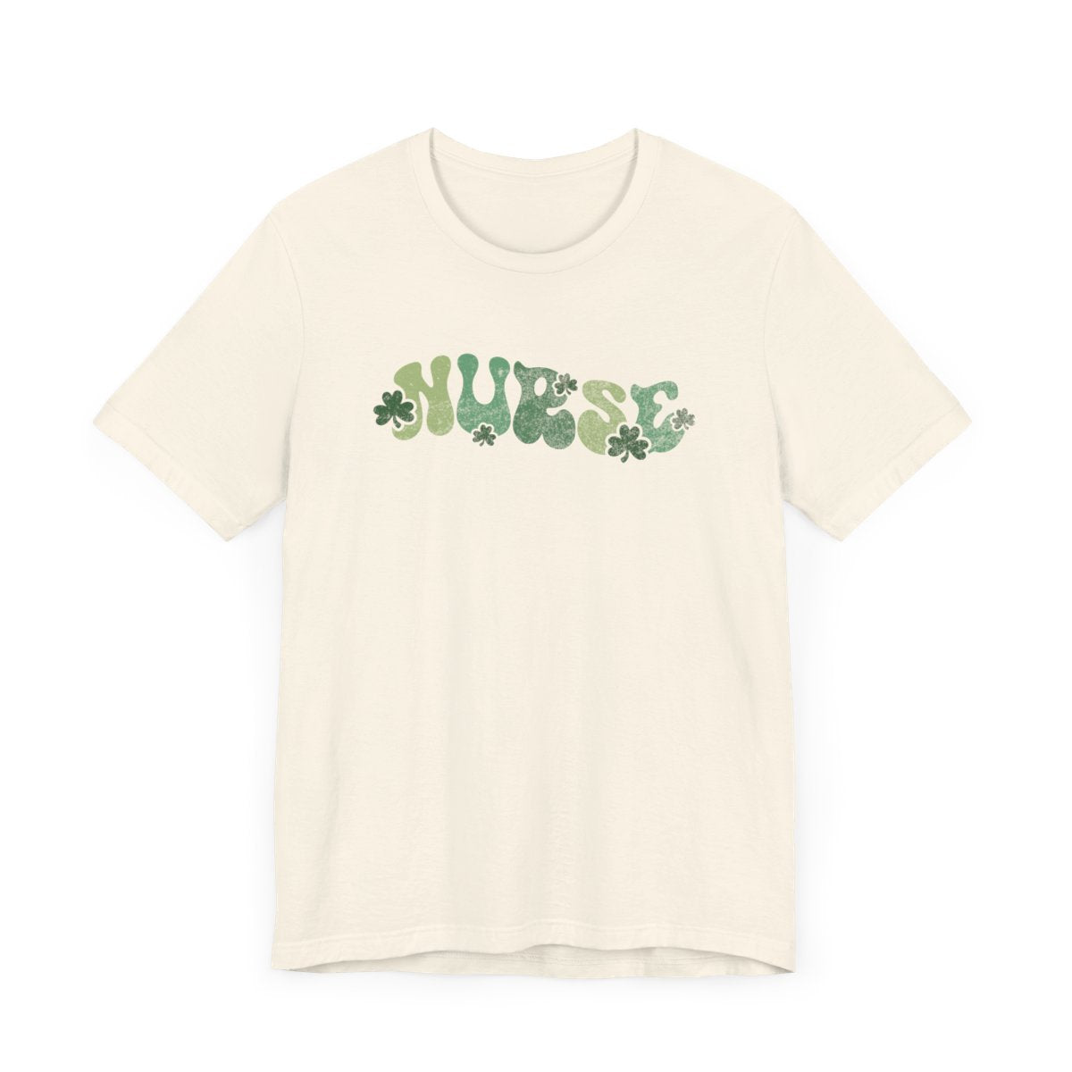 Nurse Shamrocks Distressed Short Sleeve Tee