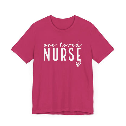 One Loved Nurse Heart Short Sleeve Tee
