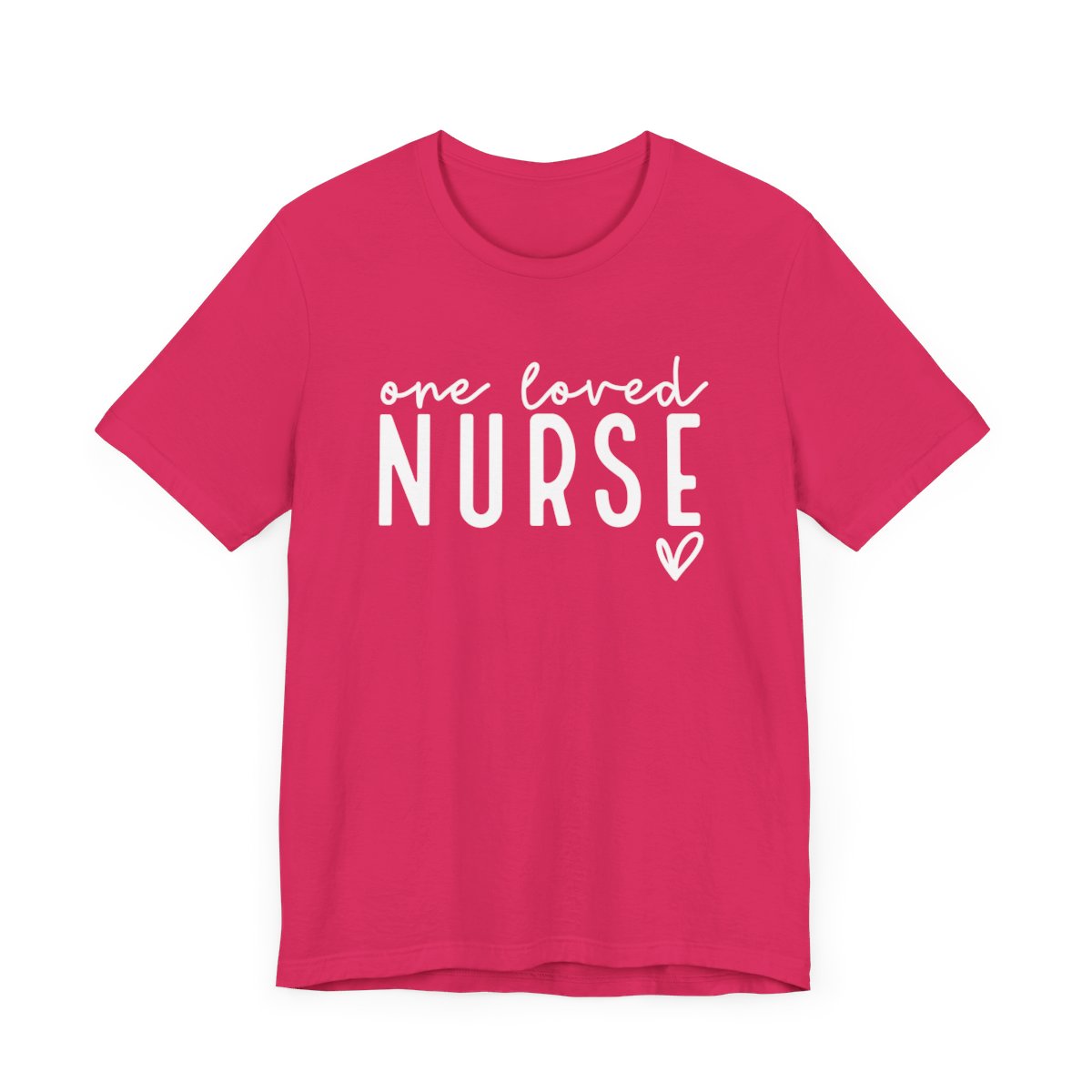 One Loved Nurse Heart Short Sleeve Tee