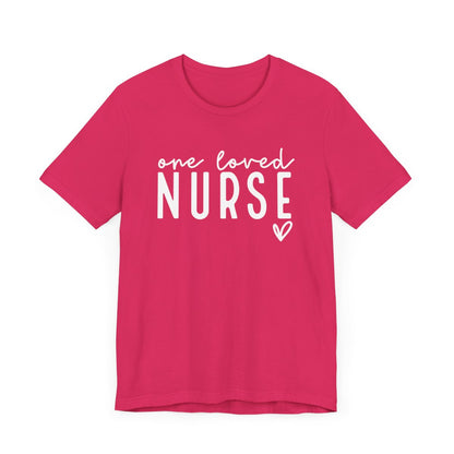 One Loved Nurse Heart Short Sleeve Tee
