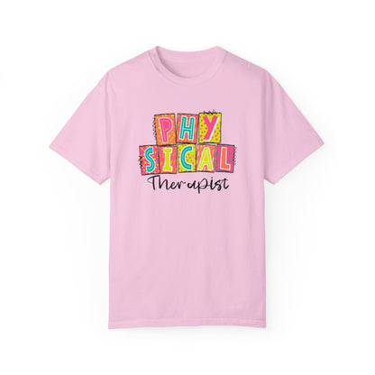 Physical Therapist Neon Blocks Short Sleeve Tee