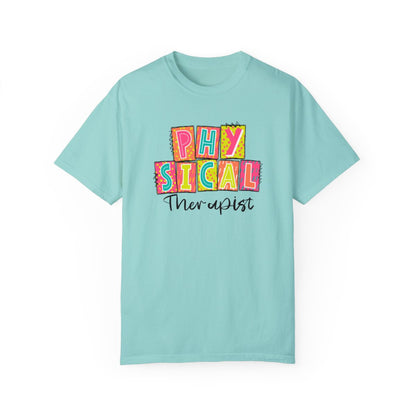 Physical Therapist Neon Blocks Short Sleeve Tee