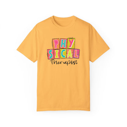 Physical Therapist Neon Blocks Short Sleeve Tee