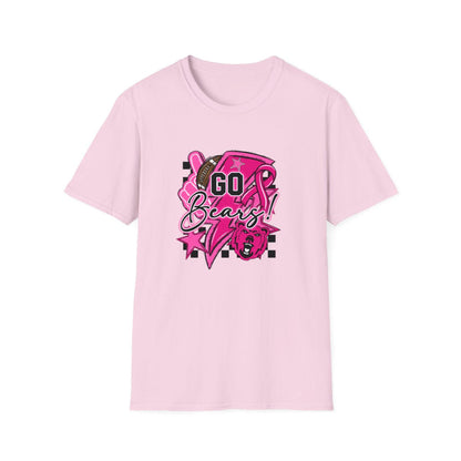 Pink Out Go Bears Football Short Sleeve Tee